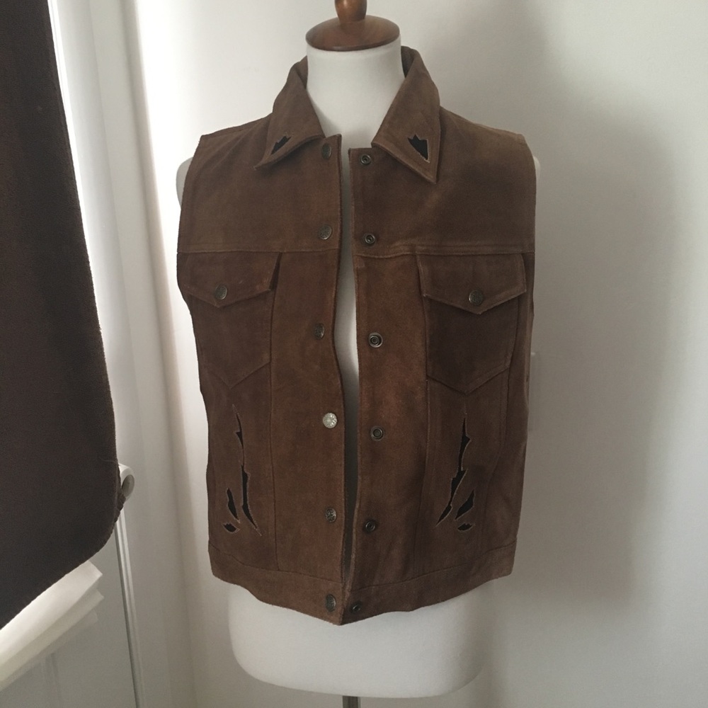 Genuine leather (suede feel) vest